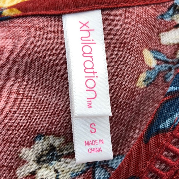 Xhilaration Long Sleeve Floral Print Jumpsuit, S - Picture 5 of 6